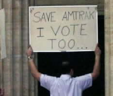 Save Amtrak I
                      Vote too!