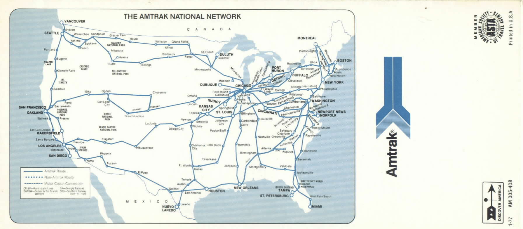 Amtrak System Map